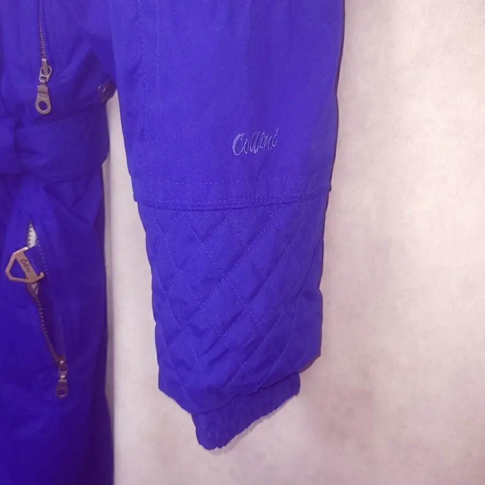 Vintage Collini One Piece Purple Snowsuit Ski Jumpsuit Size 8
